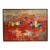 Abstract Mixed Media Framed Red Painting by Charles F Hofman For Sale
