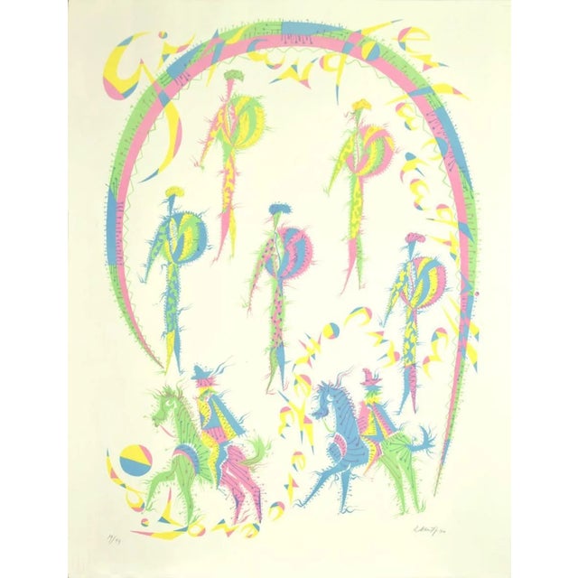 Unknown - Picadores - Original Lithograph - 1970 For Sale