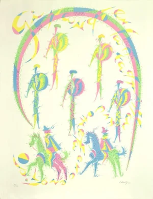 Unknown - Picadores - Original Lithograph - 1970