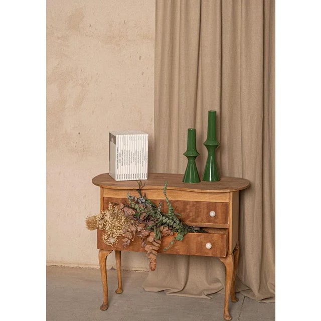 Contemporary Lanco Green Ceramic Candleholders by Simone & Marcel, Set of 2 For Sale - Image 3 of 7