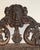 Glass Mirror with Closed Pares in Repoussé Copper Decorated with Garlands of Flowers For Sale - Image 7 of 12