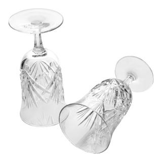 Vintage Gorham "Cherrywood" Leaded Crystal Iced Tea Glasses - Pair For Sale