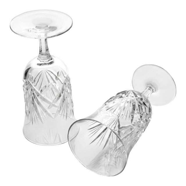 Vintage Gorham "Cherrywood" Leaded Crystal Iced Tea Glasses - Pair For Sale