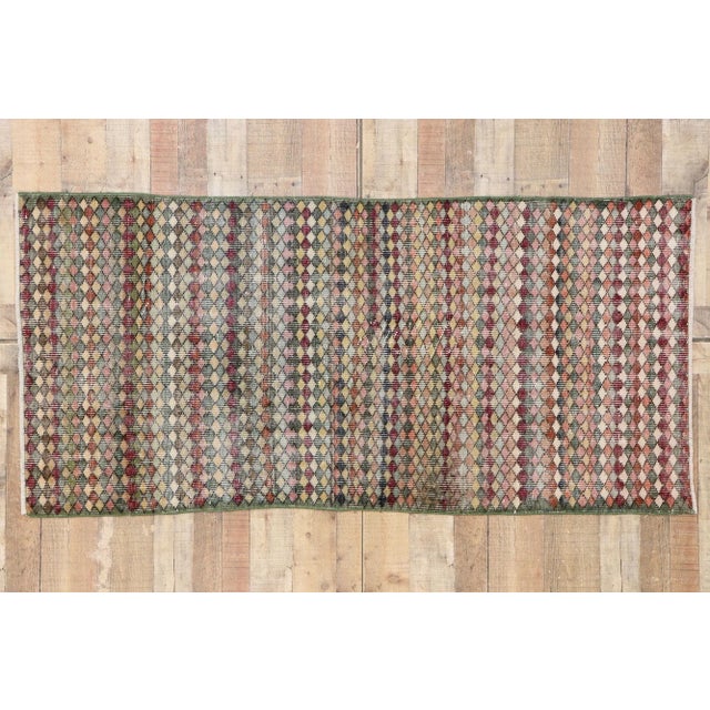 Brick Red Vintage Turkish Sivas Rug - 02'03 x 05'09 For Sale - Image 8 of 9