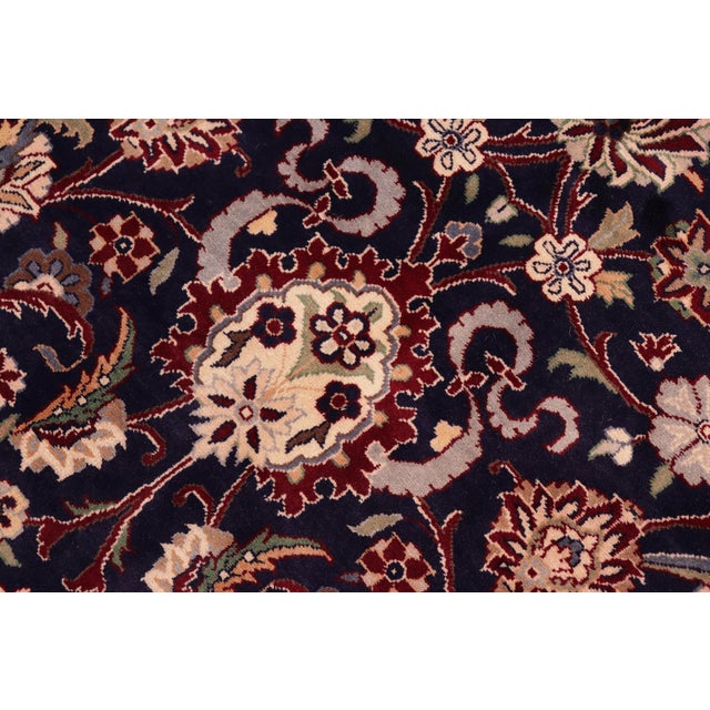 Floral 1990's Pak-Persian Blue/Gray Wool Rug - 8'2'' X 10'0'' For Sale In New York - Image 6 of 9