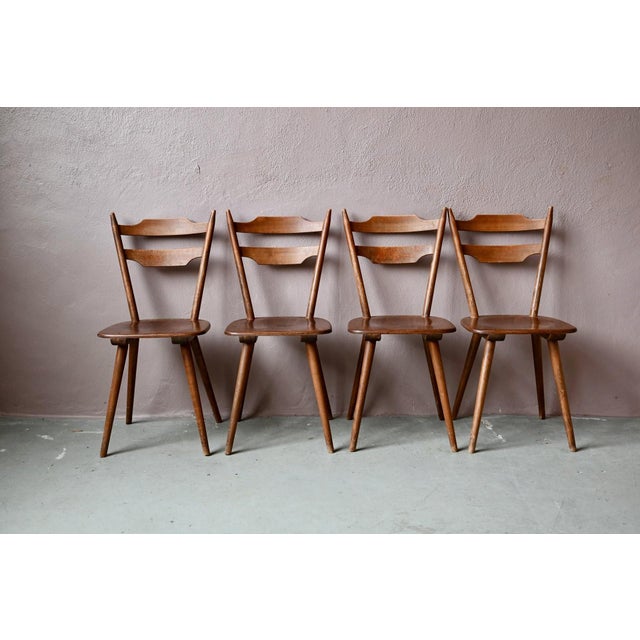Vintage Scandinavian Bistro Chairs, 1960s, Set of 4 For Sale - Image 4 of 14