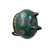 Metal Vintage Turquoise Enamel Metal Round Ding Incense Burner Display Art For Sale - Image 7 of 7