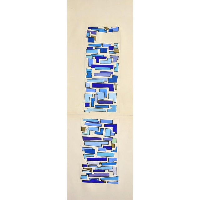 Scenography Study is a beautiful original watercolor drawing on paper, realized by the Greek-French artist Mathéos Alkis....