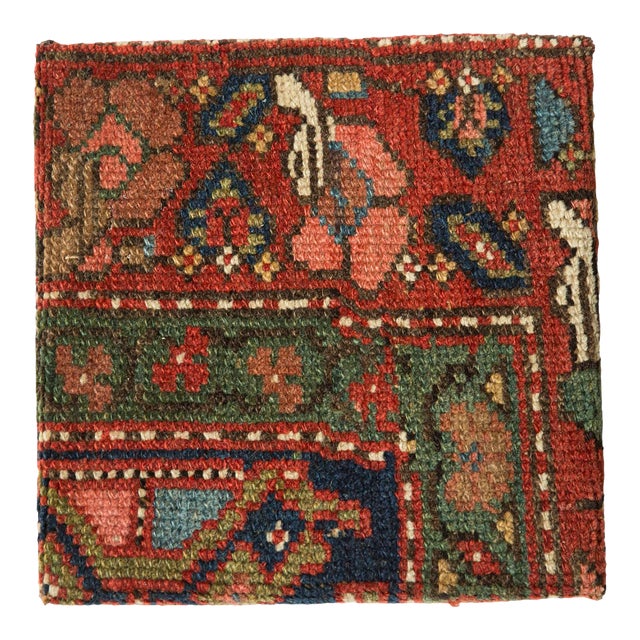 Decorative Cork Board Antique Kurdish Hamadan Rug Fragment Art For Sale