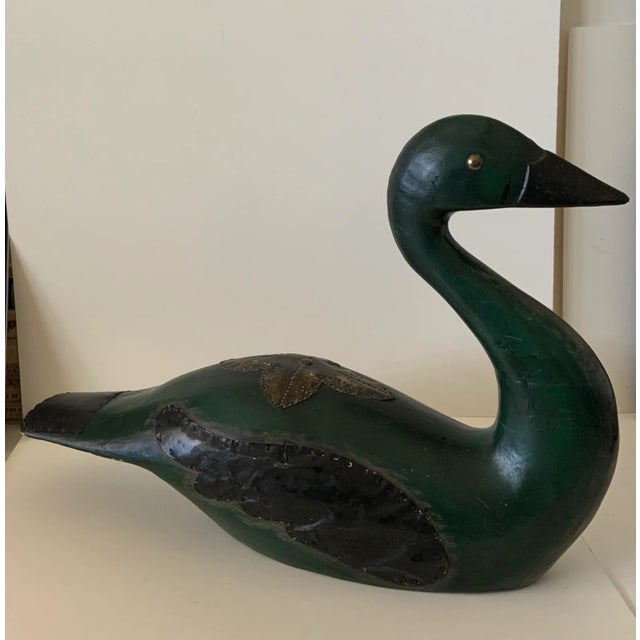 1960s Folk Art Goose Carving For Sale - Image 9 of 11