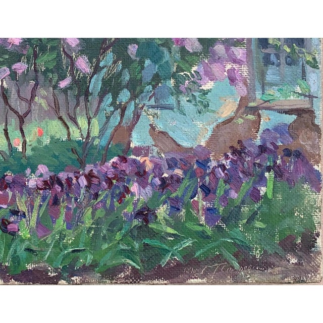 Vintage Ukrainian Impressionist Oil Painting, Rural Landscape, 1961 29-38 For Sale - Image 6 of 6