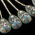 Silver Antique Russian Silver Enamel Cloisonne Spoons by Dmitrii Nikolaevich Nikolaev, 1900s, Set of 6 For Sale - Image 8 of 18