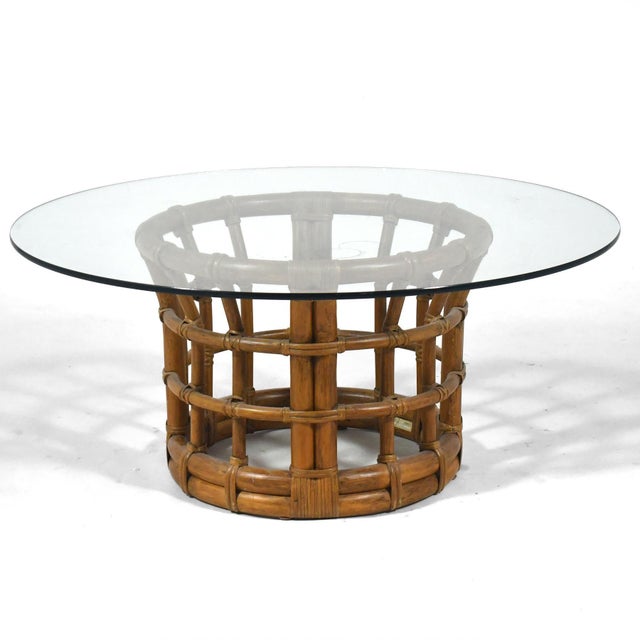 Contemporary Brown Jordan Rattan Coffee Table For Sale - Image 3 of 12