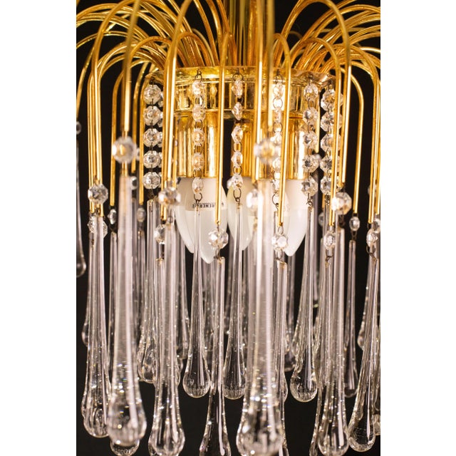 White Pair of Lady White, Murano Chandelier White Drops, 1970s For Sale - Image 8 of 12