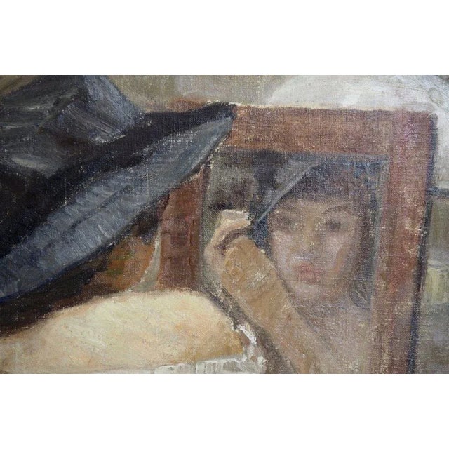 Antique Impressionist Painting Oil on Canvas For Sale - Image 5 of 7