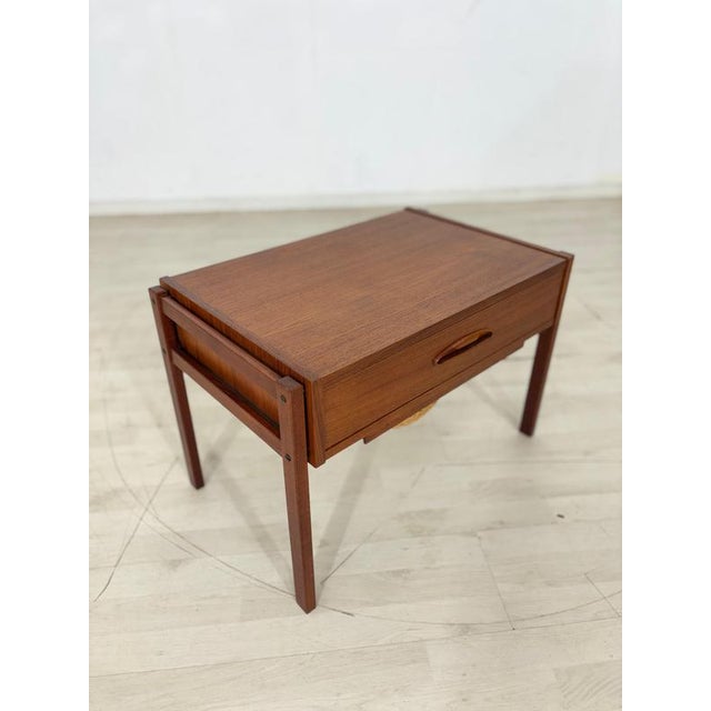 Mid-Century Teak Sewing Table, 1960s For Sale - Image 3 of 10