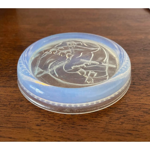 1910 Edmond Etling Coaster Mold Glass Decor of Lily of the Valley For Sale In New York - Image 6 of 7