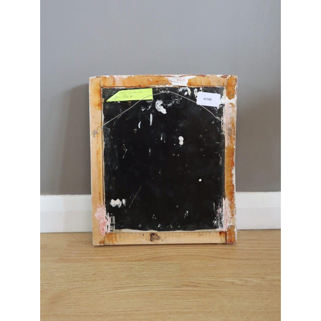 1976 Modernist 'Seaside Stroll' Vintage Mini Swedish Original Figurative Oil Painting, Framed For Sale - Image 11 of 12