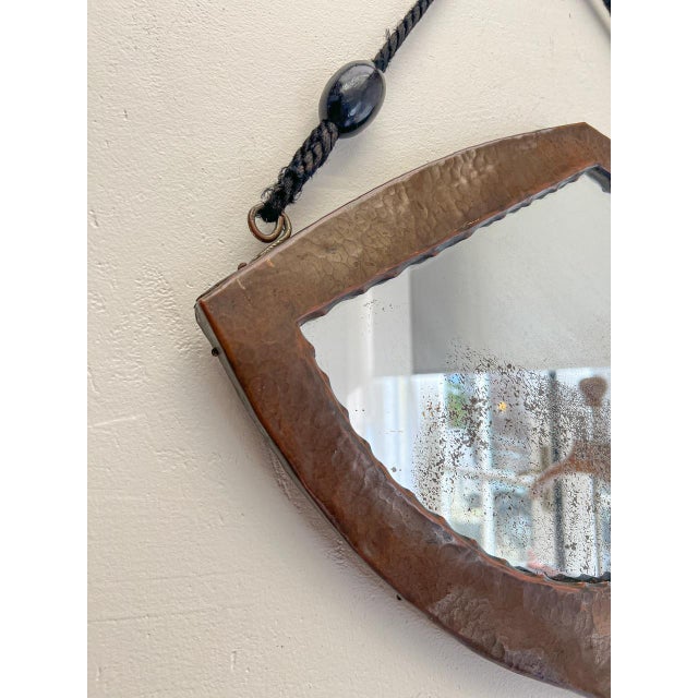 Arts & Crafts Dutch Hammered Copper Wall Mirror, 1910s For Sale - Image 9 of 18