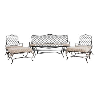 Rose Tarlow Style Iron Twig Garden Six-Piece Patio Suite For Sale