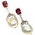 Diamond Rubellite Tourmaline Pearl Earrings 18k Gold 6.25 TCW Certified For Sale - Image 9 of 12