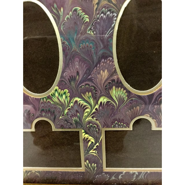 Il Papiro Firenze Framed Photo Marbled Paper Presentation For Sale - Image 4 of 13