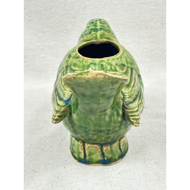 Vintage Green Glazed Bird Watering Jug For Sale - Image 11 of 11