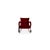Modern Red Highland Fabric Armchair with Stool from Bretz For Sale - Image 3 of 4