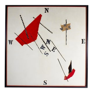 Abstract Mixed Media Collage and Painting by E. Collier For Sale
