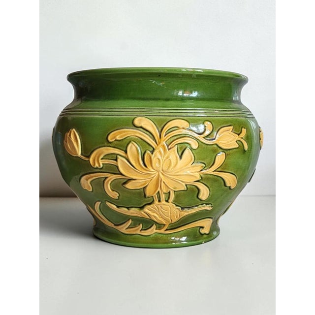 Art Nouveau Style Ceramic Plant Pot, 1970s For Sale - Image 9 of 9