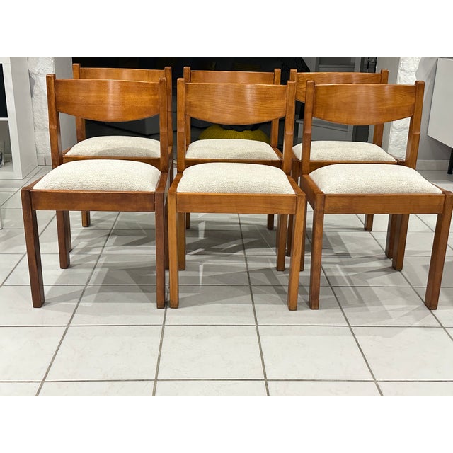 Vintage Orme Chairs attributed to Maison Regain, France, 1980, Set of 6 For Sale - Image 3 of 18