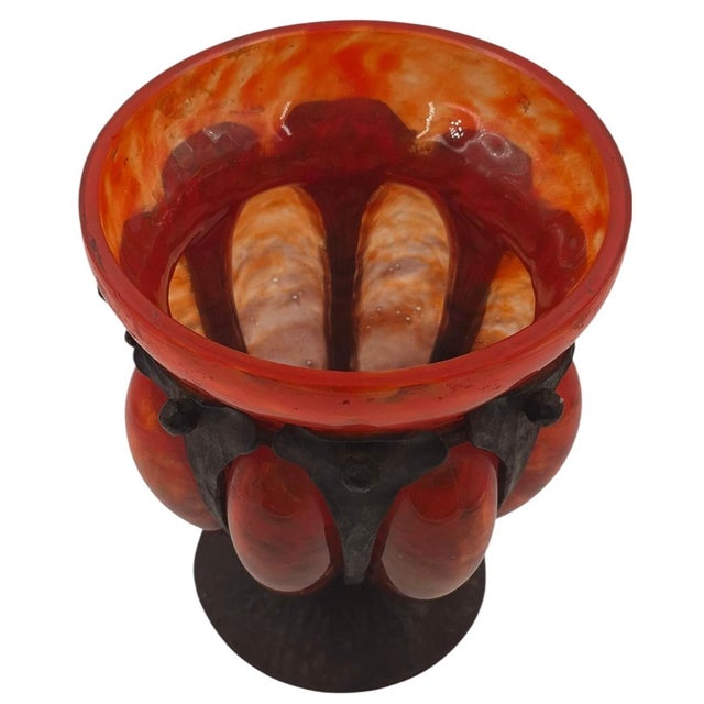 Description Overview: Add a striking piece of French Art Deco design to your collection with this exquisite glass compote...