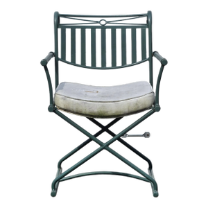 Late 20th Century Wrought Iron Directors Chair