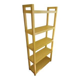 1970s Yellow Plastic Modern Shelving Unit Shelf For Sale