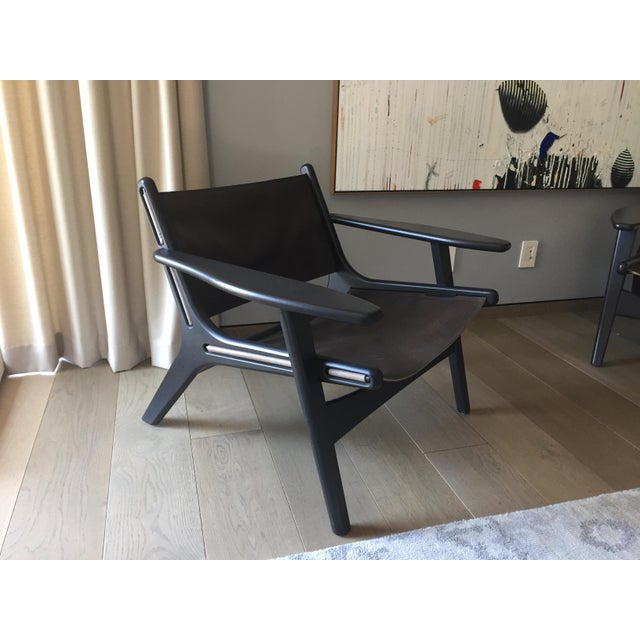 Room Board Lars Leather Lounge Chairs A Pair Chairish