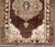 Mid 20th Century Brown Background Floral Medallion Vintage Turkish Kars Rug in Ivory and Taupe For Sale - Image 9 of 14