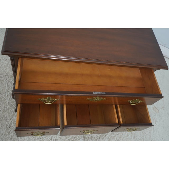 1970s 1970s Kittinger Colonial Williamsburg Mahogany Chippendale Lowboy For Sale - Image 5 of 18