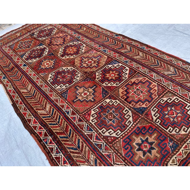 1960s Antique Khamseh Qashqai Hand-Knotted Wool Rug - 10'9" X 5'4" For Sale - Image 5 of 12
