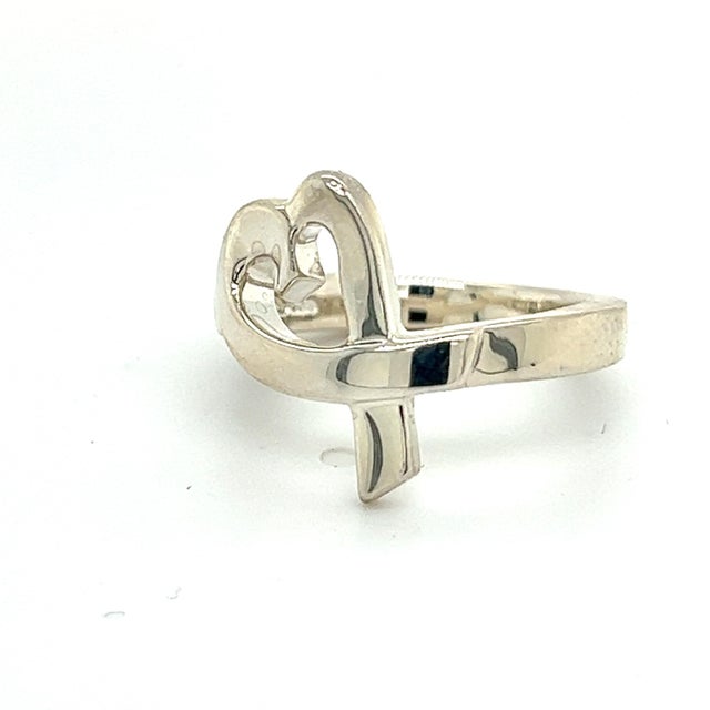 Tiffany & Co Estate Heart Ring Size 4.75 Sterling Silver TIF274 TRUSTED SELLER SINCE 2002 PLEASE SEE OUR HUNDREDS OF...