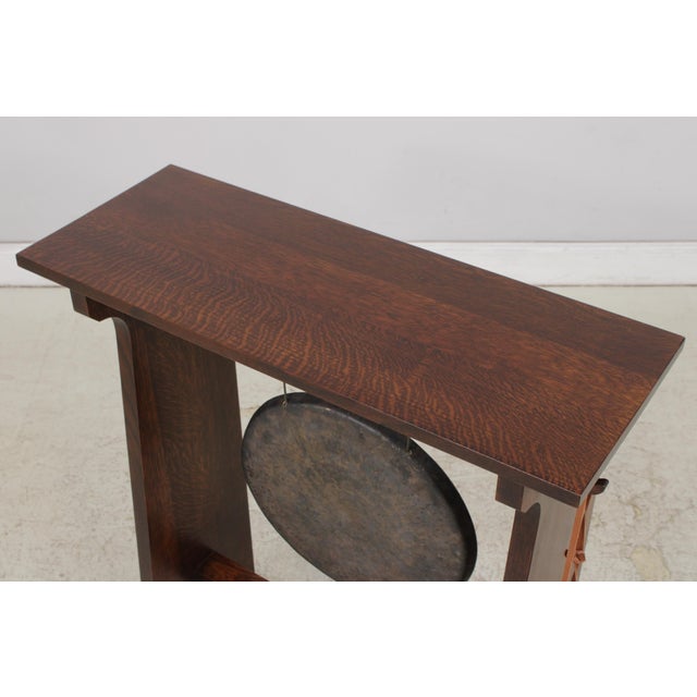 1990s Stickley Mission Oak Arts & Crafts Gong For Sale - Image 5 of 18
