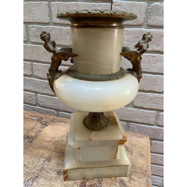 Antique French Louis XVI Style Onyx & Gilt Bronze Garniture Clock Set With Vincenti Médaille D’Argent Movement For Sale - Image 10 of 12