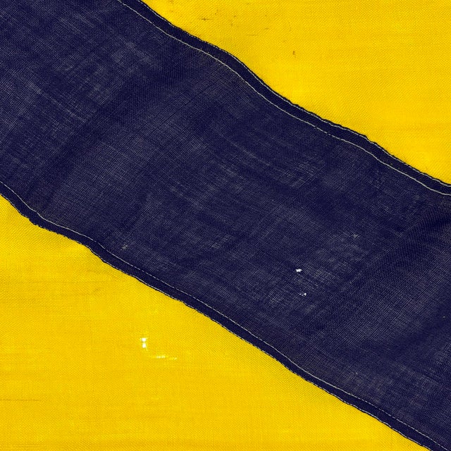 Rustic Large Vintage Wool Nautical Signal Flag For Sale - Image 3 of 7