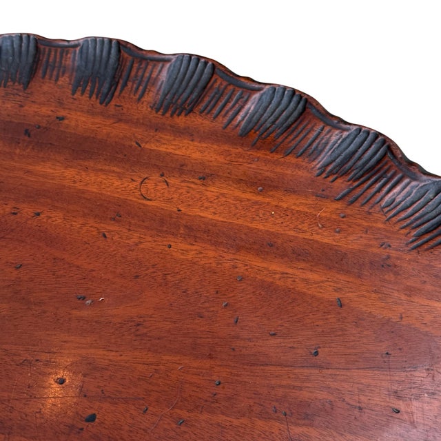 18th Century English Georgian Pie-Crust Tilt-Top Table For Sale In Chicago - Image 6 of 18