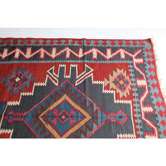 Antique Collectore Caucasian Shiravan Kilim For Sale - Image 9 of 12