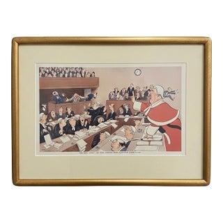 1990s Punch Memorabilia: H. M. Bateman Framed Law Art For Sale