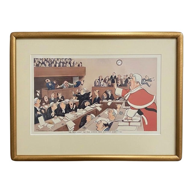 1990s Punch Memorabilia: H. M. Bateman Framed Law Art For Sale