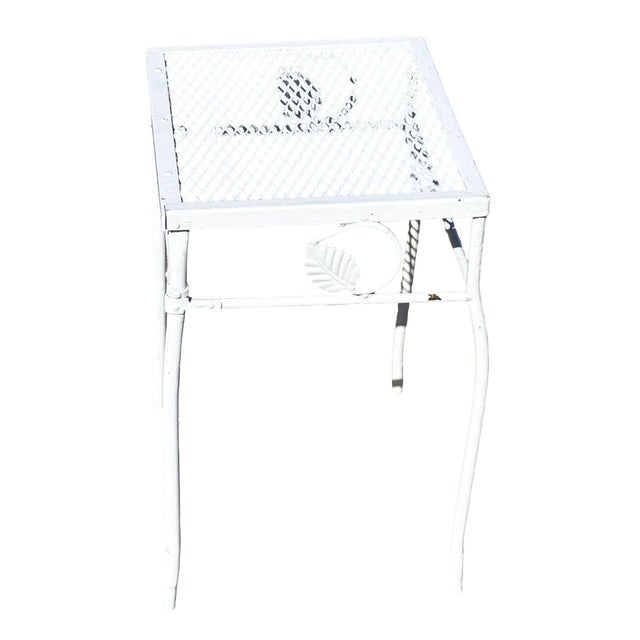 Mid-Century Wrought Iron Outdoor/ Patio Scrolling Side Table For Sale In Los Angeles - Image 6 of 6