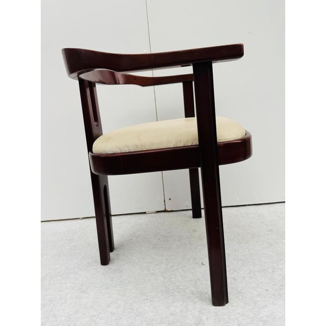 1960s armchair in the "Pigreco Chair" style by Afra & Tobia Scarpa, Made in Italy. ORIGINAL 1960s walnut armchair in the...