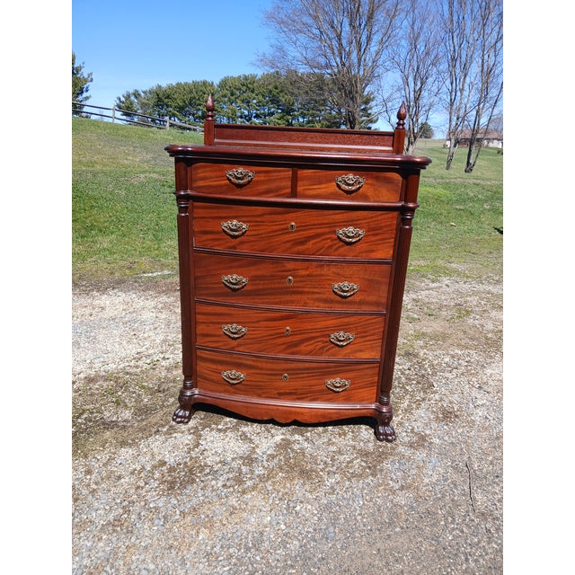Late 19th Century Antique Walnut Eastlake Victorian Chest of Drawers With 6 Drawers 1870s For Sale - Image 5 of 17