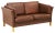 Mid-Century Modern Mid-Century Modern Leather Settee Sofa Attributed to Mogens Hansen For Sale - Image 3 of 6